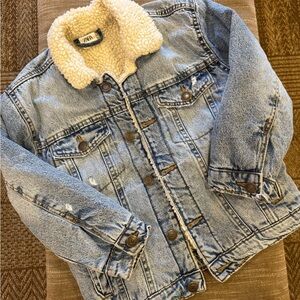Zara Cream Sherpa Lined Jacket